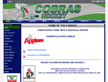 Tablet Screenshot of cobrashockey.org